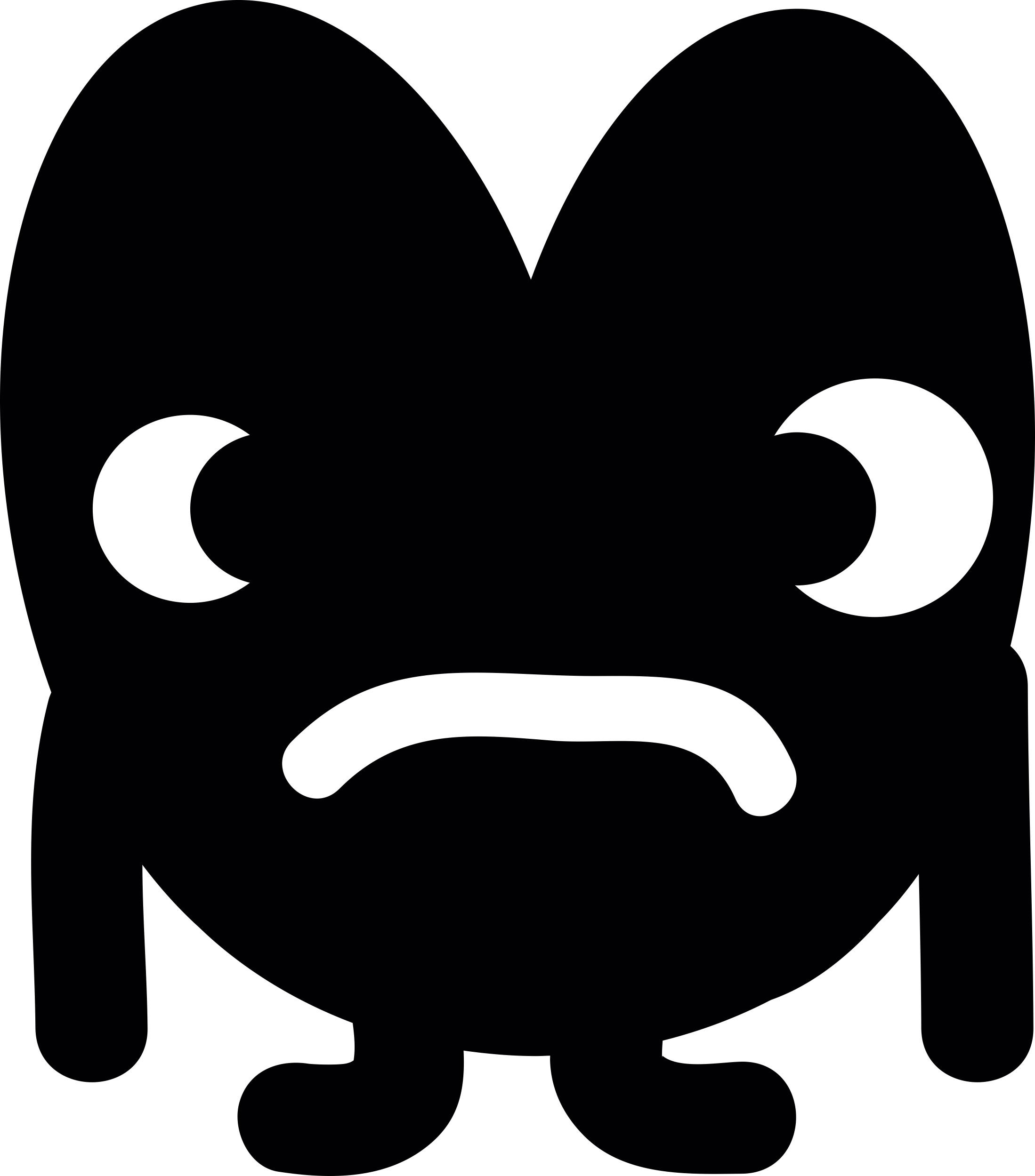 Heart Shaped Sad Monster Line Art Svg Vector Free Vectors